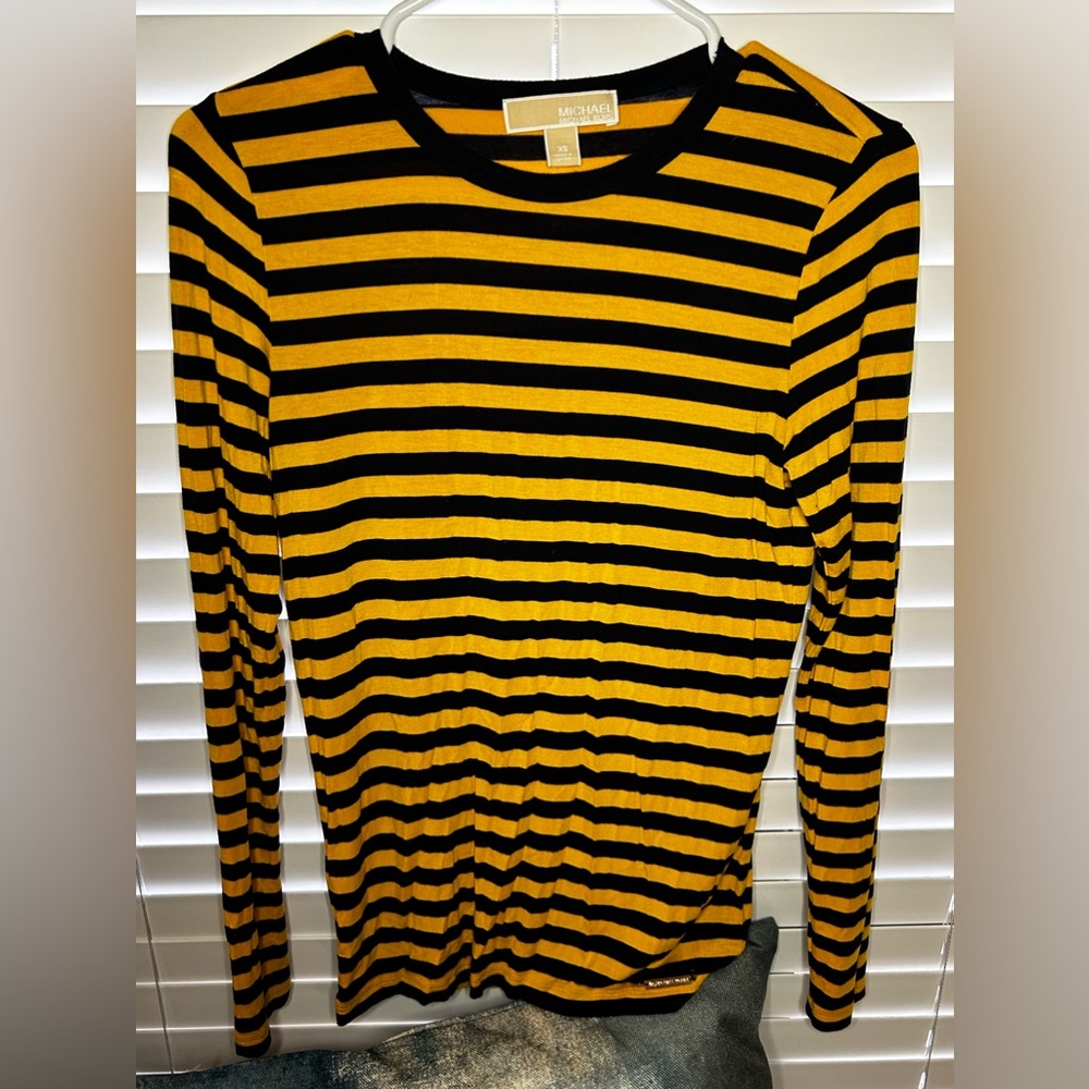 Michael Kors stripped long sleeve top